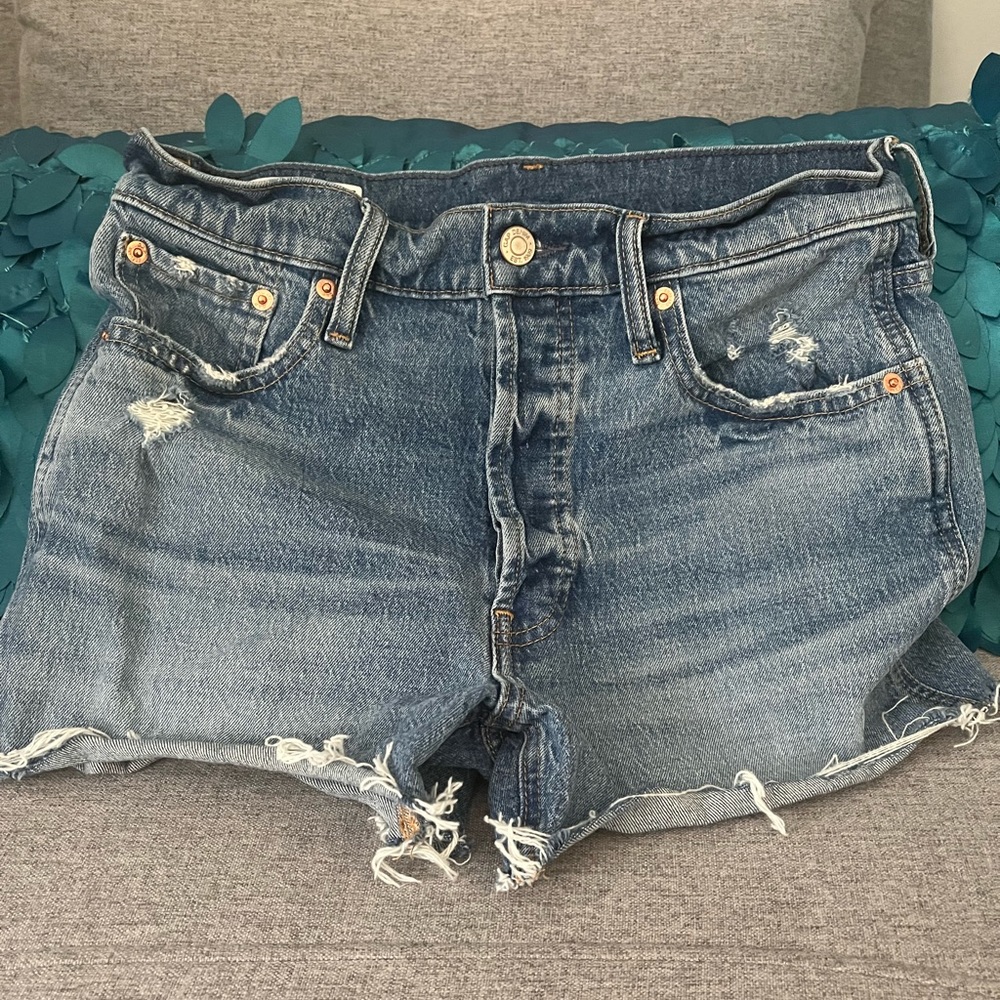 New Gap Denim Shorts High Rise Size 27/3in Medium Vintage Wash